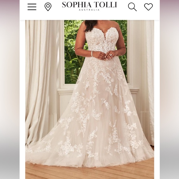 Sophia Tolli Dresses & Skirts - Ivory a line wedding gown. Professionally cleaned and preserved.